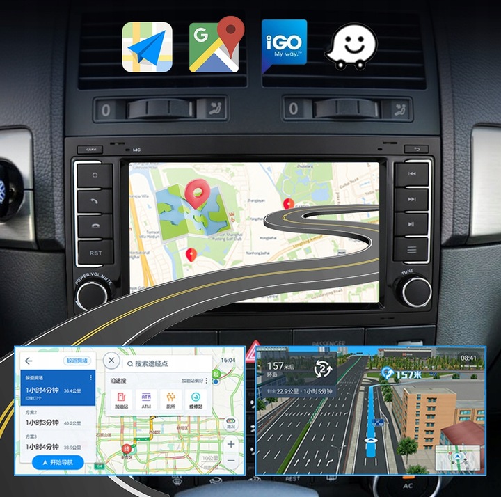 RADIO DIN ANDROID VW TRANSPORTER TOUAREG 2004-2011 