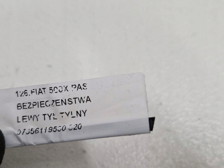 FIAT 500X 500 X CEINTURE DE SÉCURITÉ GAUCHE ARRIÈRE ARRIÈRE 07356119530