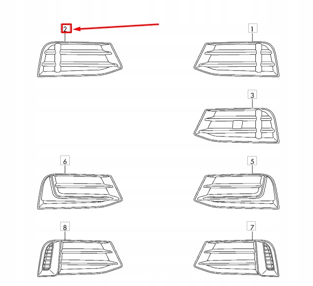 AUDI A3 8V AVANT PARE-CHOCS DROIT GRILLE ADMISSION AIR 8V5807682M9B9