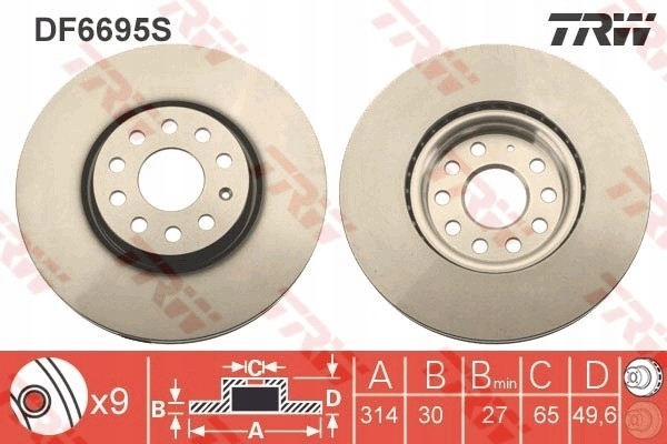 TRW BRAKE DISC DF6695S