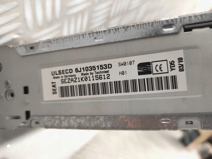 RADIO D'USINE CD MP3 6J1035153D SEAT IBIZA IV 6J