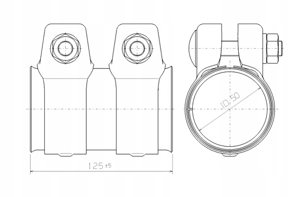 WALKER CONECTOR TUBOS 50 5X83.5MM MERCEDES A V177 A W168 A W169 A W176 A 