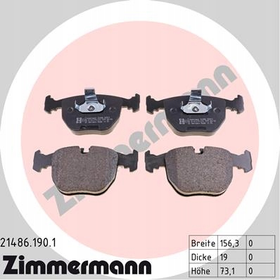 DISCOS ZAPATAS PARTE DELANTERA ZIMMERMANN - BMW 5 E39 324MM 