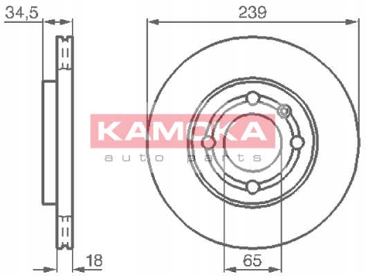 DISCOS DE FRENADO PARTE DELANTERA KAMOKA 1031624 