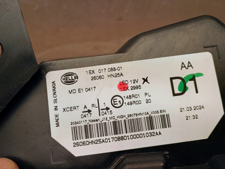 NISSAN QASHQAI III J12 LIFT PHARES GAUCHE DROITE COMPLET LED 2024-
