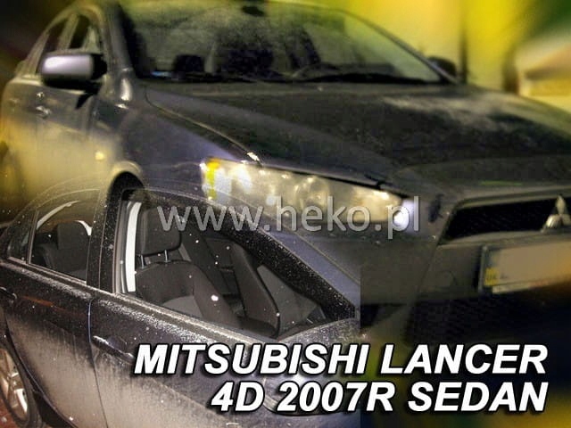 DEFLECTORES MITSUBISHI LANCER 4/5DRZWI 2007-2016R. KIT CON TYLAMI 