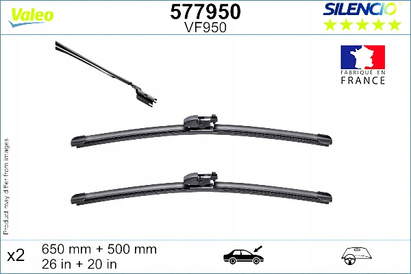 VALEO LIMPIAPARABRISAS ESCOBILLAS 2 PIEZAS SILENCIO 650 500MM BMW IX3 G08 X3 G01 