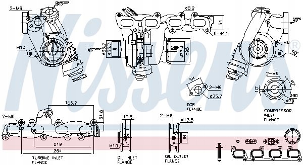 TURBO VW 2,0TDI CRAFTER 17- T6 15- NISSENS 93515