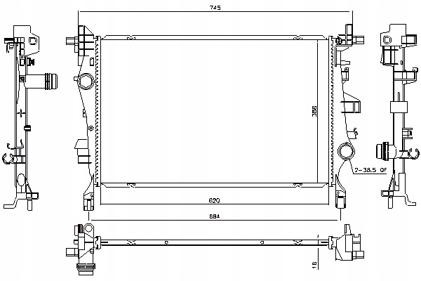 RADIATEUR MOTEUR FIAT NISSENS 606447