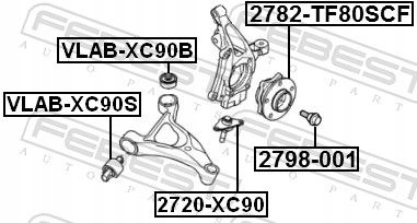 BUSHING SWINGARM VLAB-XC90B FEBEST VOLVO XC90 photo 3 - milautoparts-fr.ukrlive.com