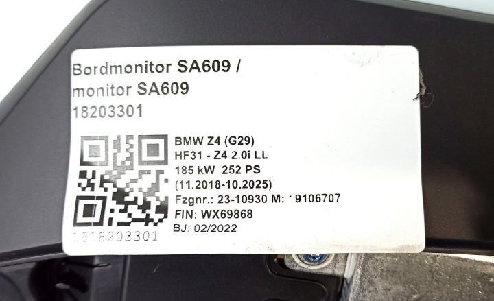 STACJA MULTIMEDIALNA BMW Z4 G29 5A64226