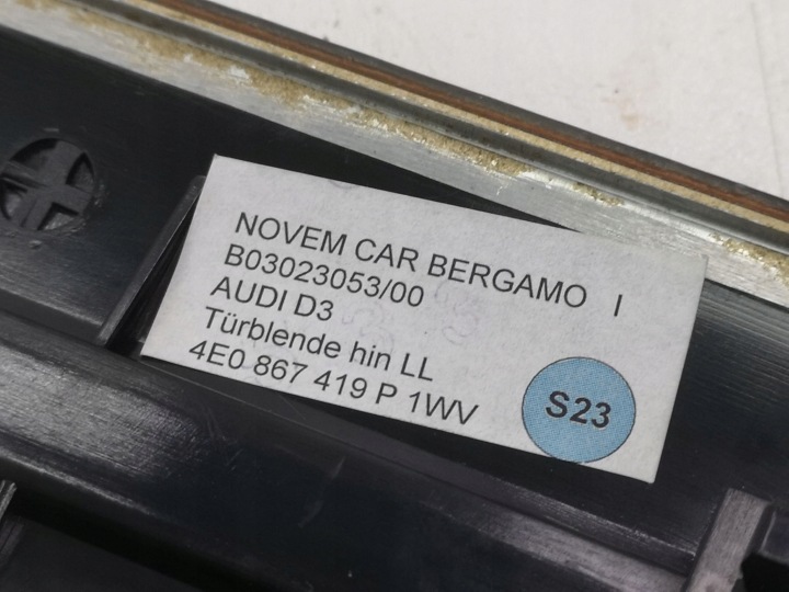 AUDI A8 S8 D3 4E 2006 COLLECTEUR PORTES ARRIÈRE 4E0867419P