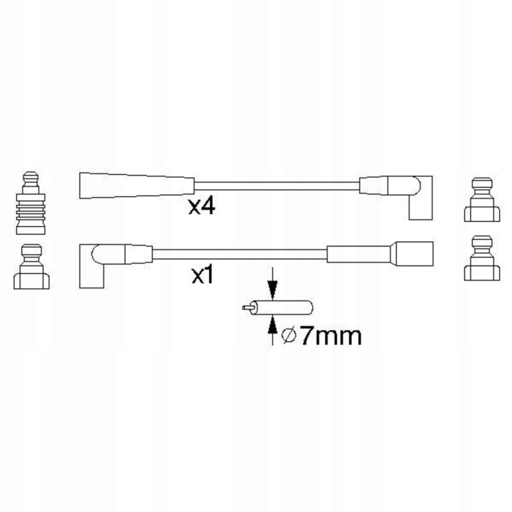 KIT FILS D'ALLUMAGE CONVIENT VERS OPEL CORSA A, CORSA A TR, CORS