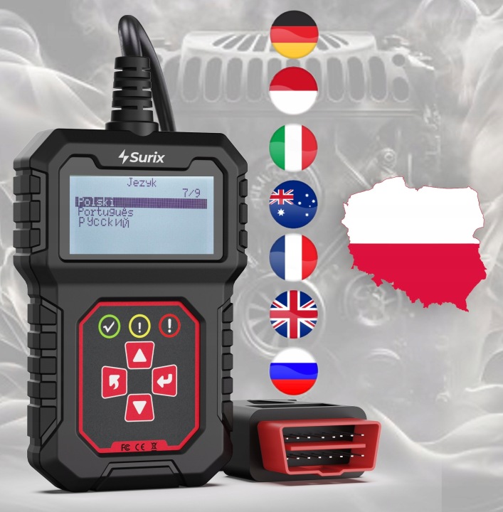 INTERFACE DIAGNOSTIC OBD2 TESTEUR FRANÇAIS MENU ULEPSZONY SKANER ELM327
