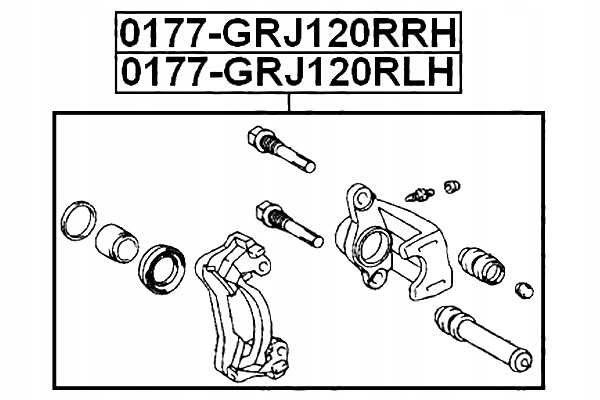 FEBEST SOPORTE DE FRENADO TRASERO DERECHA TOYOTA LAND CRUISER PRADO 