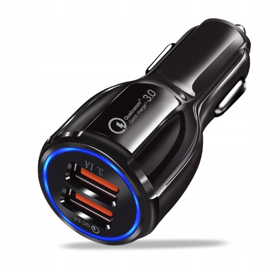 DISPOSITIVO DE CARGA DE AUTOMÓVIL 3,1A DIODO LUMINOSO LED QUICK CHARGE 3.0 