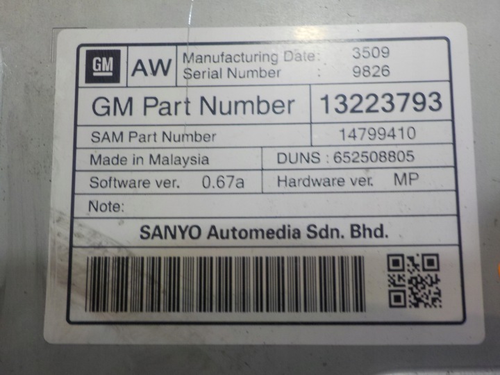 INSIGNIA A I 08-13R MONITEUR NAVIGATION 13223793