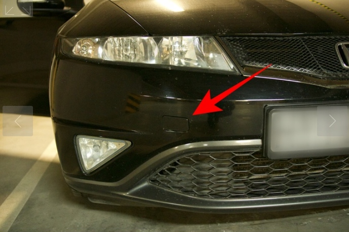 BLIND PLUG TOW BAR FRONT HONDA CIVIC VIII UFO RIGHT 