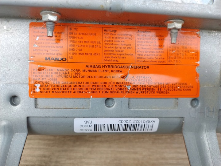 HYUNDAI ELANTRA 00-05 ANNÉE COUSSIN PASSAGER AIRBAG 84530-2D900 K87/045
