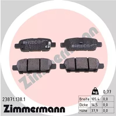 ZIMMERMANN DISCOS + ZAPATAS DELANTEROS+TRASEROS NISSAN MURANO Z51 320MM 