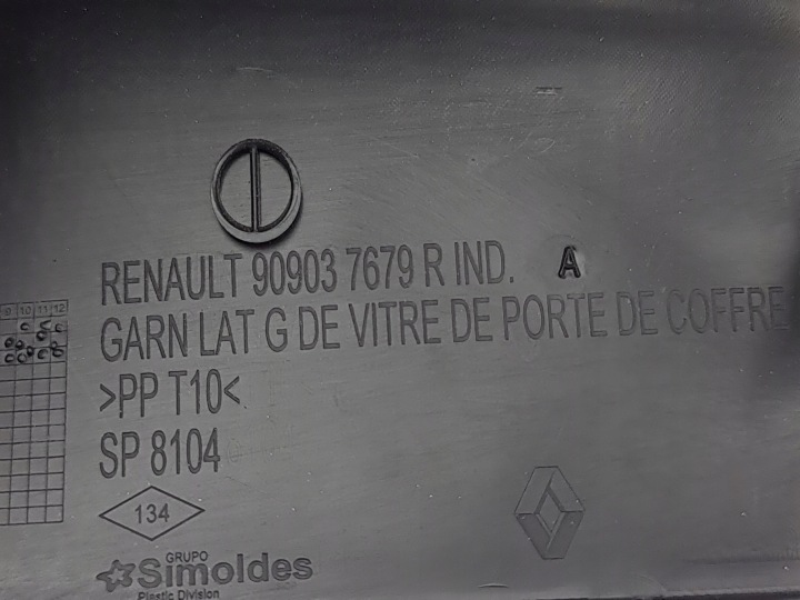 RENAULT MEGANE IV 2018 ENSEMBLE BRODERIE GARNITURE ARRIÈRE COUVERCLES DE COFFRE COUVERCLES DE COFFRE