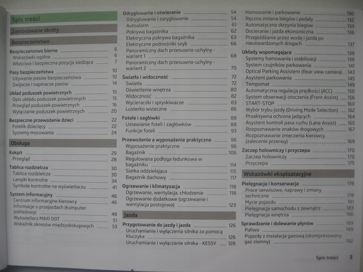 SKODA OCTAVIA 3 2012-2016 POISKA MANUAL MANTENIMIENTO KOLOROWA 2014R ORIGINAL 