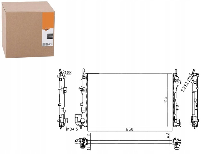 NRF NRF 58203A CHLODNICA, SISTEMA DE REFRIGERACIÓN DEL MOTOR 