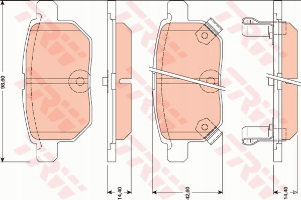 GDB3454 ZAPATAS HAM. PARTE TRASERA TOYOTA AURIS, YARIS, URBAN CRUISER 