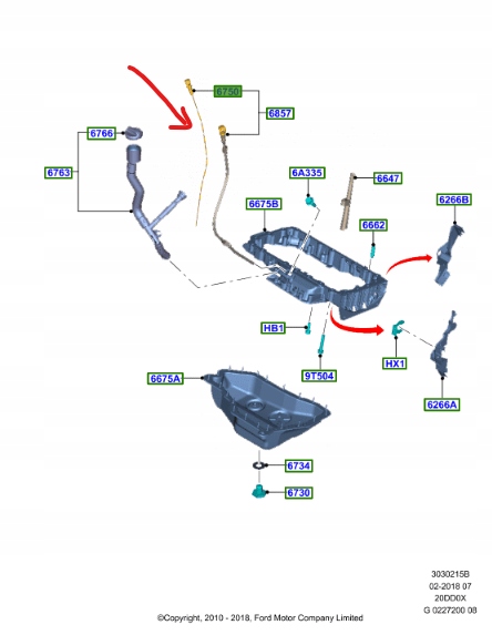 9M5Q-6750-DC SONDA NIVEL ACEITES FORD 2.0 TDCI FORD KUGA S-MAX 