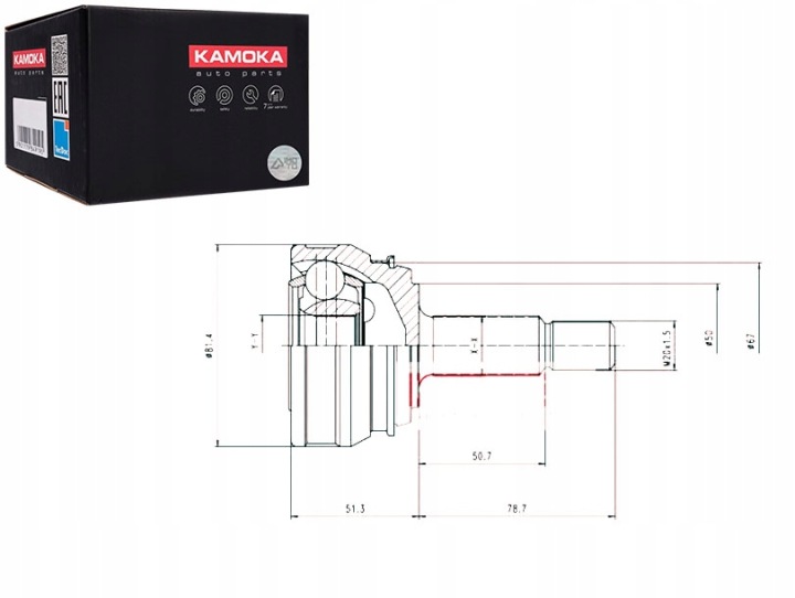 JOINT EXTÉRIEUR VW PASSAT 86-96 22/30/53,2MM PETIT