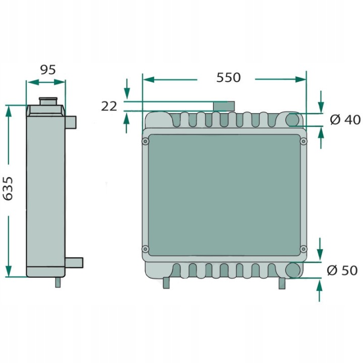 RADIATEUR EAU CASE 956 1056 955 1055 3399812R1