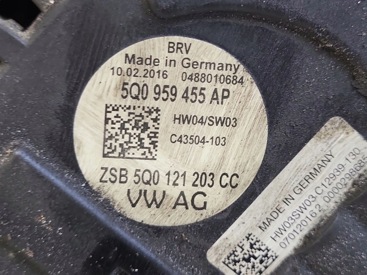 2016 SKODA SUPERB B8 (3V) VENTILATEUR RADIATEUR 5Q0959455AP