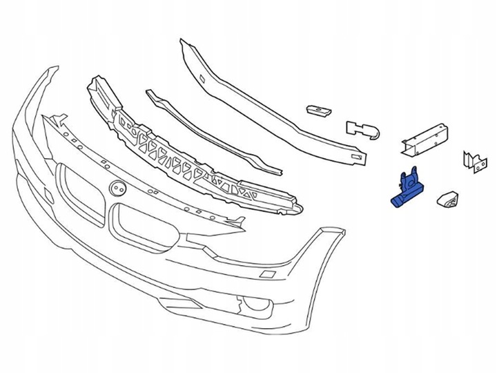 BMW 3 F30 F31 2015-2018 SOPORTES DE PARAGOLPES IZQUIERDA 