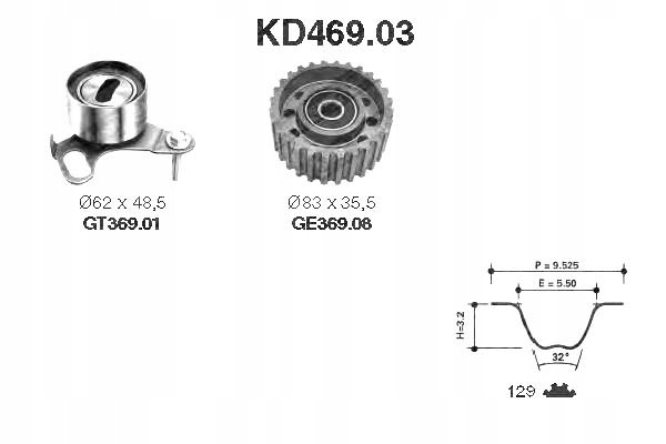 JUEGO CORREA DISTRIBUCIÓN SNR KD469.03 