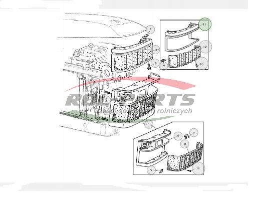 REJILLA DE RADIADOR JOHN DEERE SUPERIOR L80034 