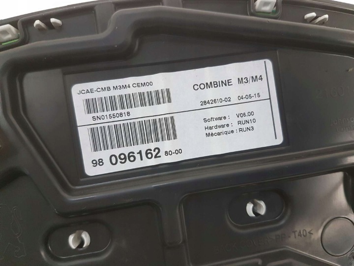 PEUGEOT 301 C-ELYSSE COMPTEUR TABLEAU DE BORD 9809616280