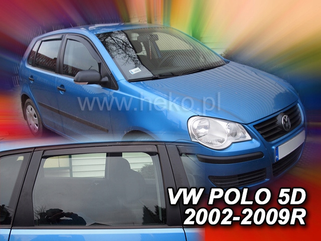 DEFLECTORES VW POLO 5-DRZWI HTB 2002-2009R. CON TYLAMI 