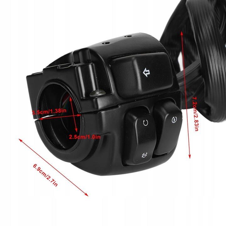 2 PIEZAS CONMUTADOR DE LUZ MOTOCICLETA AL VOLANTE 