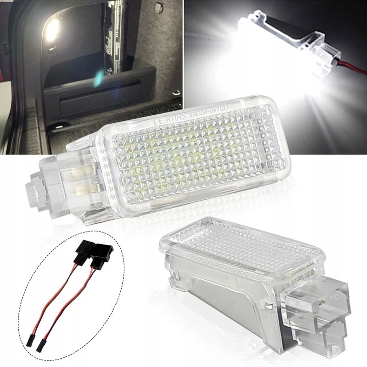 BLANCO DIOPARA LUMINOSO LED PARA AUTO AUDI A1-A8 Q3-Q7 TT VW SKODA 