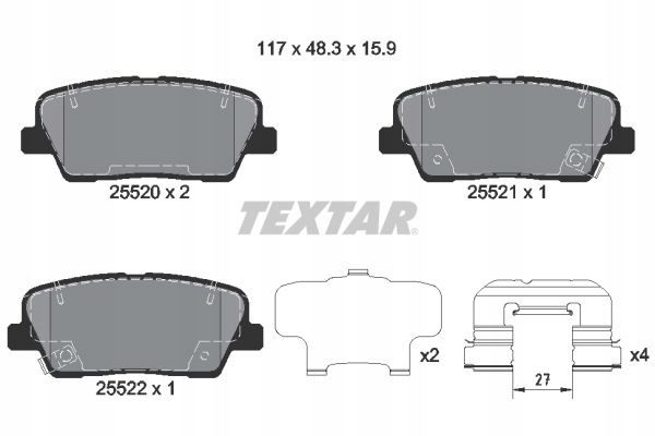 PADS HAM. HYUNDAI T. EQUUS- GENESIS 2.0- 4.6 09- 