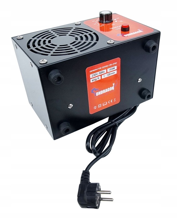 ONDRAGON GÉNÉRATEUR OZONU PUISSANT 60 000 MG/H OZONATOR 155W MINUTERIE OD0150