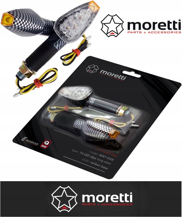 CLIGNOTANTS UNIVERSEL 008 LED 14 DIOD CARBONE