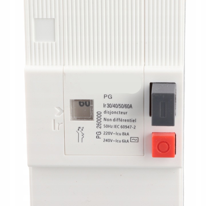 30-60A 2-BIEGUNOWY INTERRUPTEUR AÉRIEN FAIBLE TENSION 50 HZ/60 HZ 0O