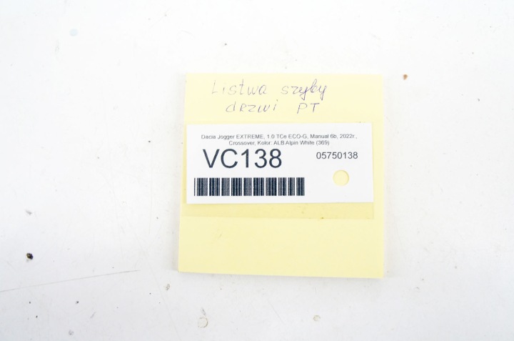 VC137+ DACIA JOGGER MOULURE VITRES PORTES RACLOIR DROIT ARRIÈRE ENSEMBLE 2PCS