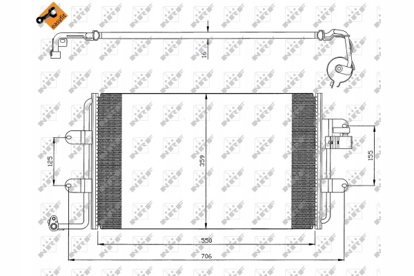 DÉSHYDRATEUR CLIMATISATION VERS VW NOUVEAU BEETLE 98-10