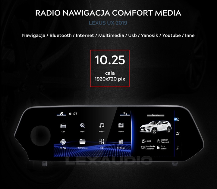 RADIO NAVEGACIÓN ANDROID 13 LEXUS UX 4G LTE SIM 