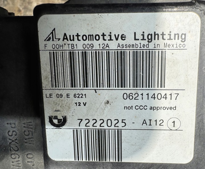 PHARE AVANT AVANT GAUCHE LH BMW X3 F25 10-14 ORDINAIRE USA H7 7222025
