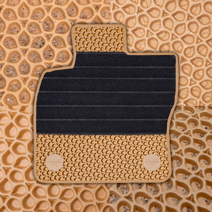 FORD FIESTA MK5 HATCHBACK 2002-2005 ALFOMBRILLAS GOMA PARA COCHE EVA COLOR BEIGE 