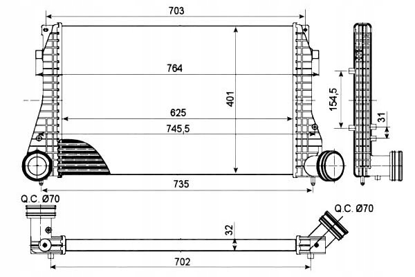 NRF 30290 RADIATEUR AIR DE CHARGE