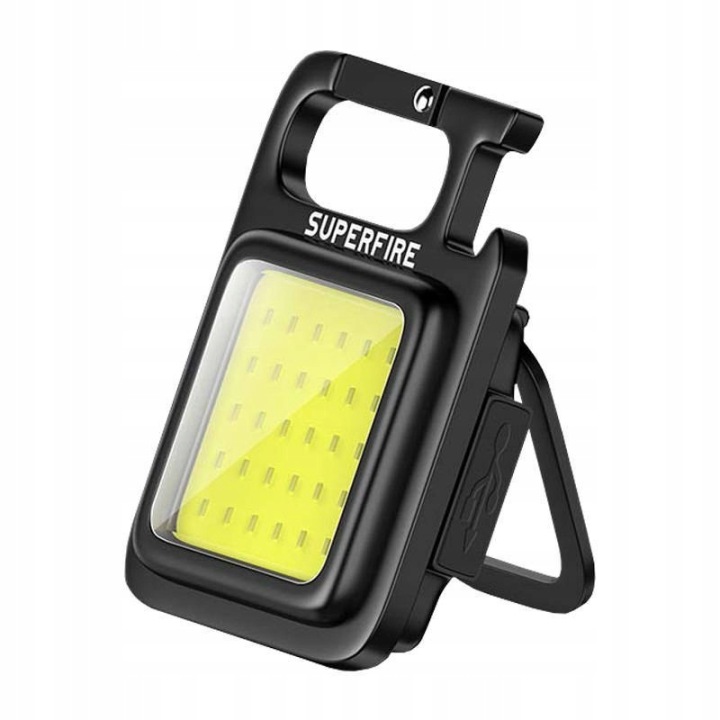 LAMPE DE POCHE PORTE-CLÉS 600LM MULTIFONCTIONNELLE SUPERFIRE MX16 500MAH, USB-C